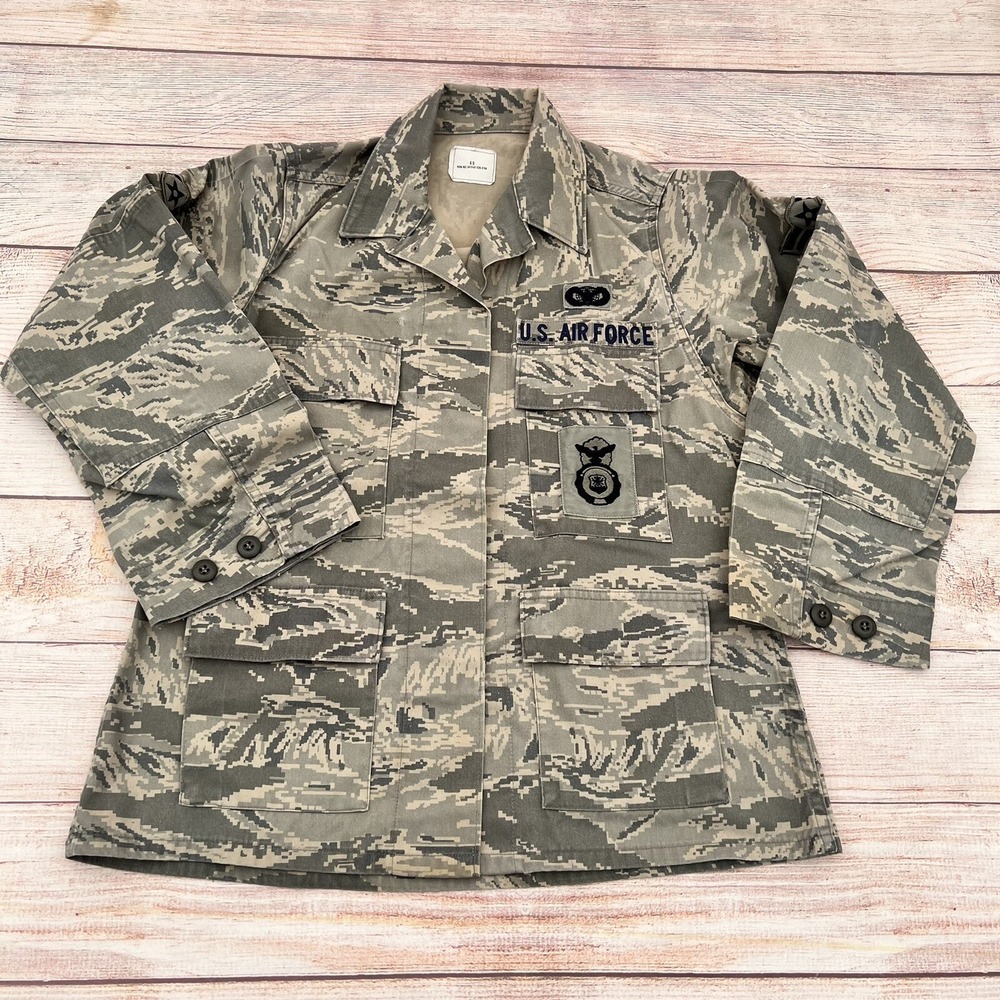 Air Force Utility Womens Size 6S Gray Camouflage Pattern Jacket Coat